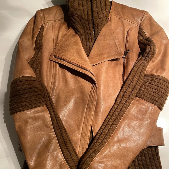 Rudsak tobacco leather jacket, fit small, really good condition. - Picture 3 of 8